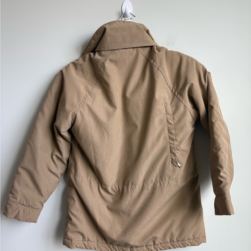 Woolrich Woman Vintage Utility Jacket M Beige Tan Made in USA - Picture 6 of 8